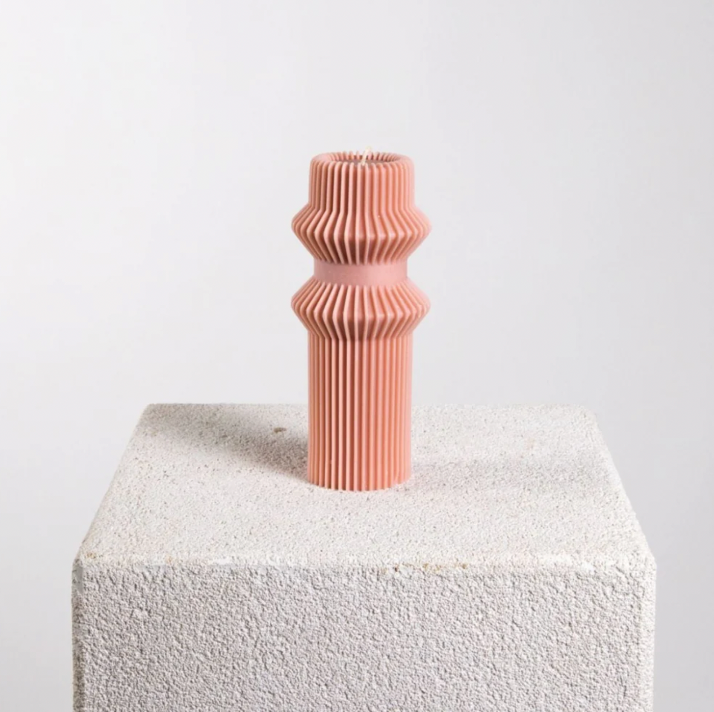 Freya Ribbed Sculptural Candle